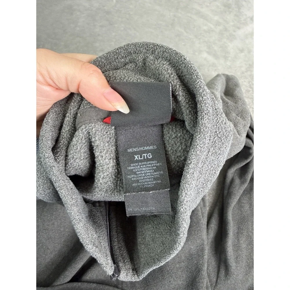 The North Face 1/4 Zip Fleece Jacket Men's Size XL Gray Outdoor